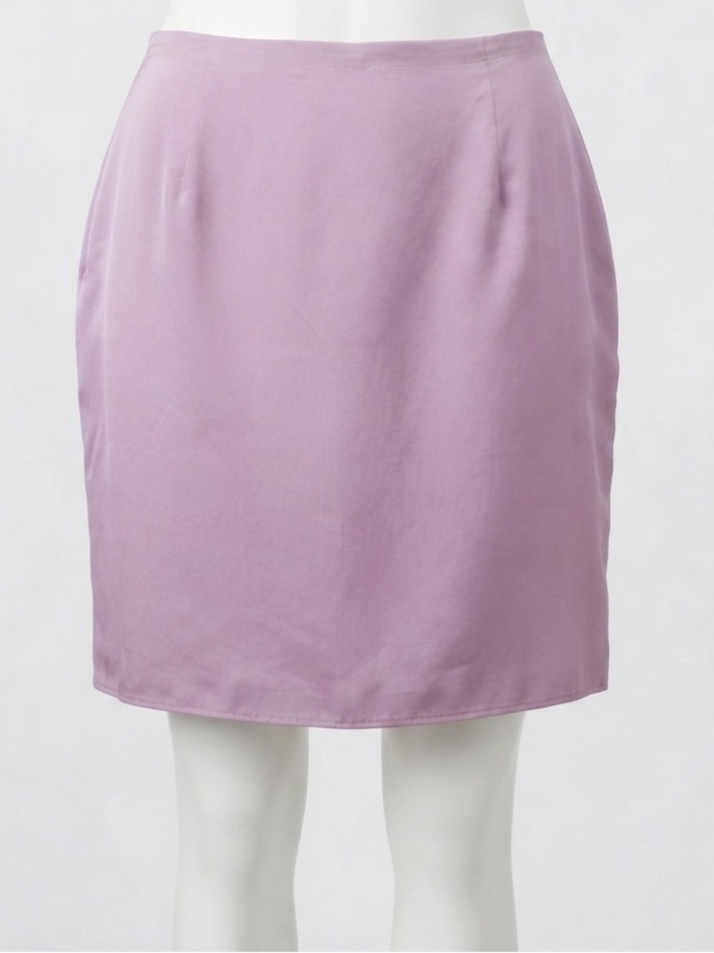 DIANE GILMAN Vintage 100% Silk Knee Length Skirt | Size 1X | Lavender
